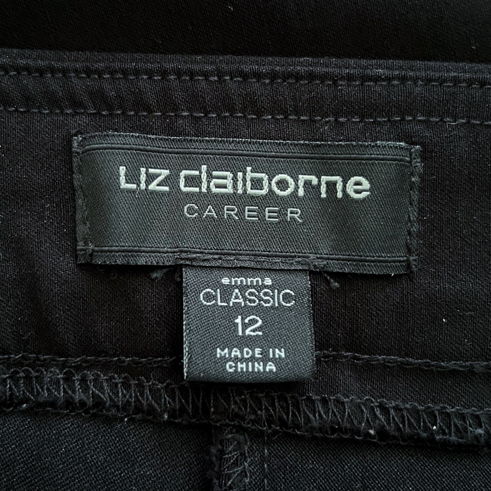 Liz Claiborne Career Black Emma Classic Ankle Pants - Picture 3 of 4